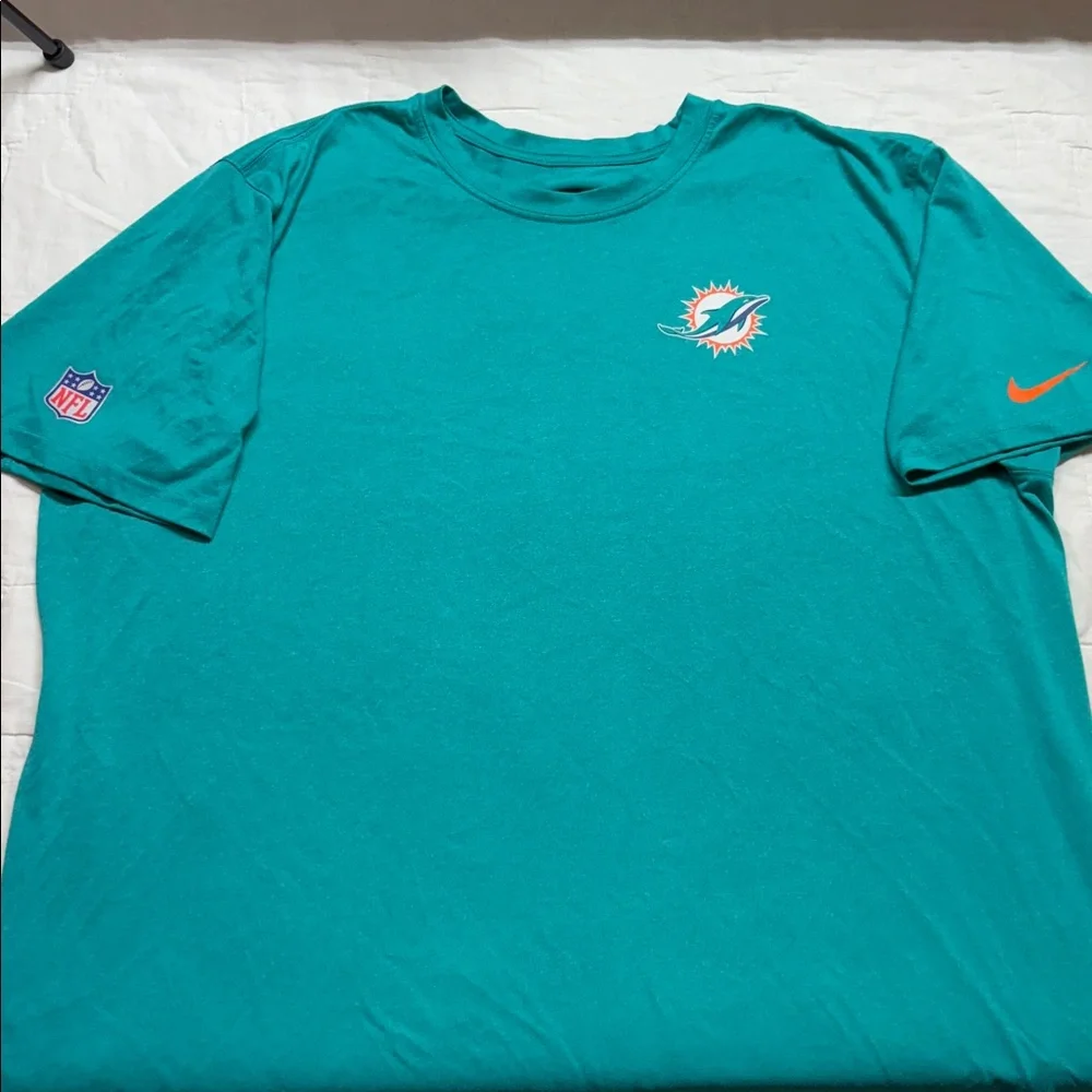 Nike Men's Miami Dolphins Aqua Primary Logo NFL T-Shirt XXL Gameday Apparel